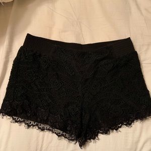Miss Me black lace shorts- Size medium